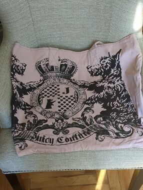 Juicy Couture Pink Tote with Black Crest Print